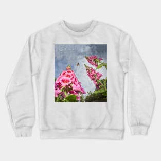 Foxgloves and Bee at Great Dixter House Crewneck Sweatshirt